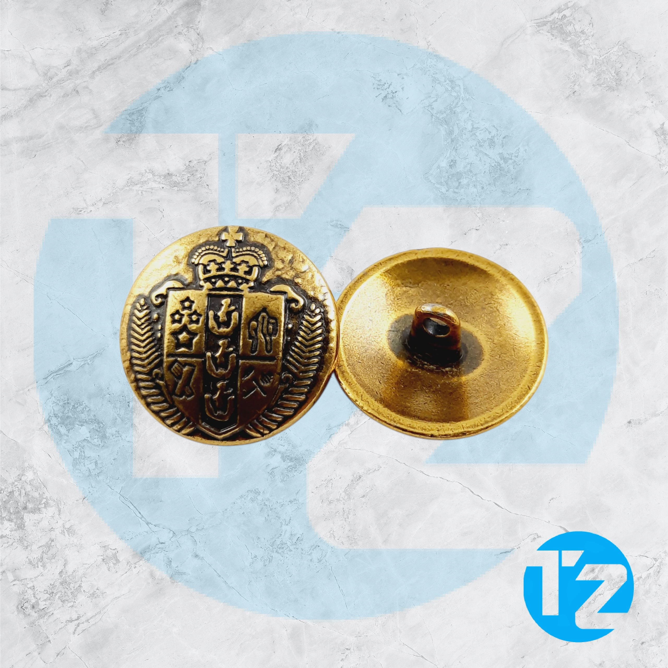 STZ808 ANTIQUE GOLD METAL 20MM